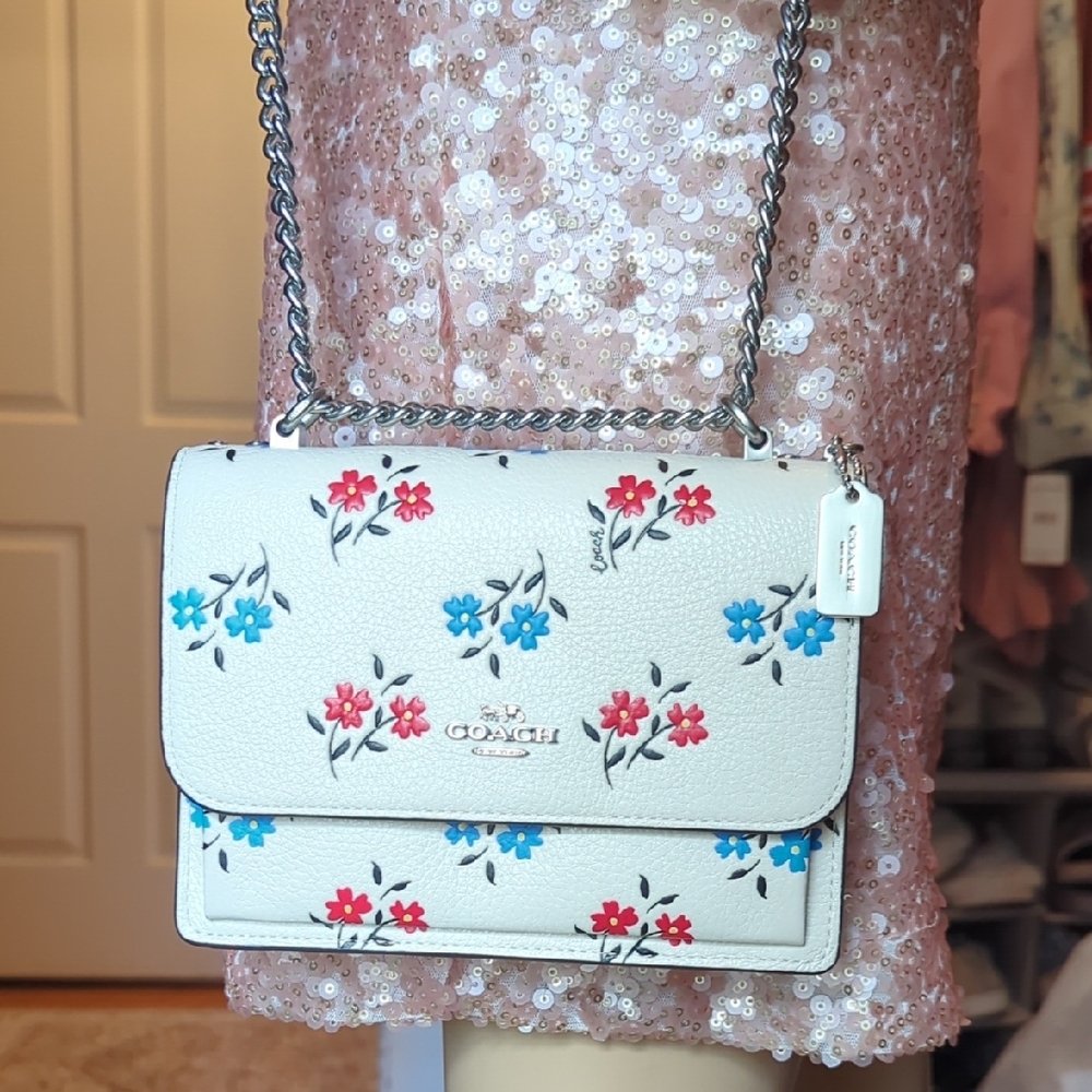 Coach Floral White Crossbody Bag